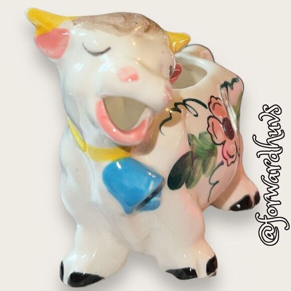 Vintage Floral Cow Creamer - Picture 4 of 12